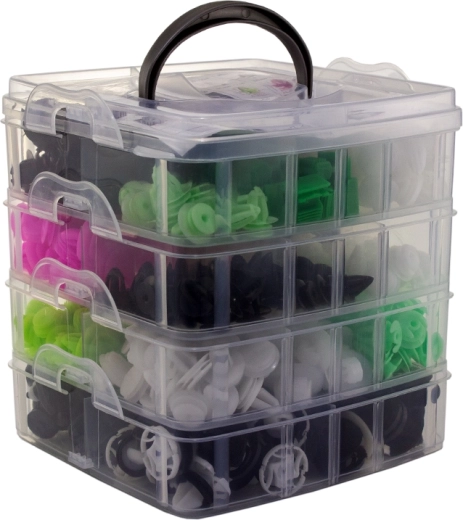 Juego de clips de plástico para automóviles con herramientas, 475 piezas
