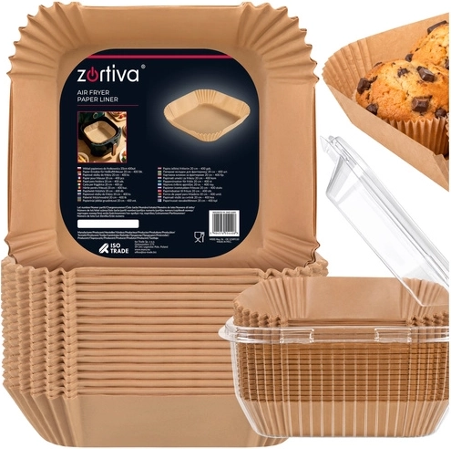 Zortiva forros de papel para freidora de aire 20 × 20 cm (400 uds)