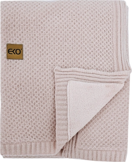 Manta infantil tejida EKO con forro rose pink 100 × 80 cm