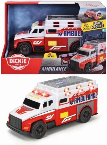 Ambulancia de 15 cm con luces y sonidos
