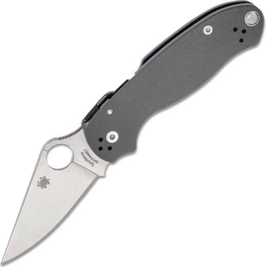 Spyderco Para 3 Maxamet navaja de bolsillo gris de 7,6 cm con acabado stonewash y mango G10