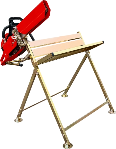 Soporte metálico para cortar leña con guía para sierra 88 × 86 × 71 cm