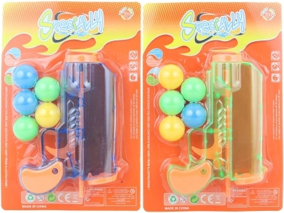 Pistola lanzabolas de plástico para niños