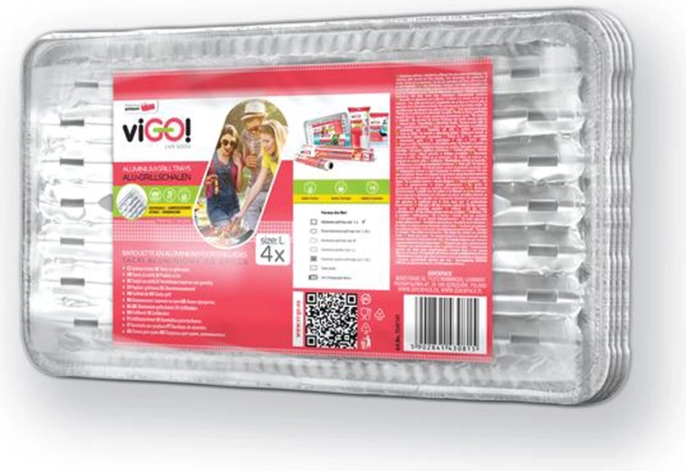 Bandejas para barbacoa Quickpack, 4 uds.