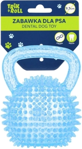 Pelota para perro con asa azul 9,5 cm