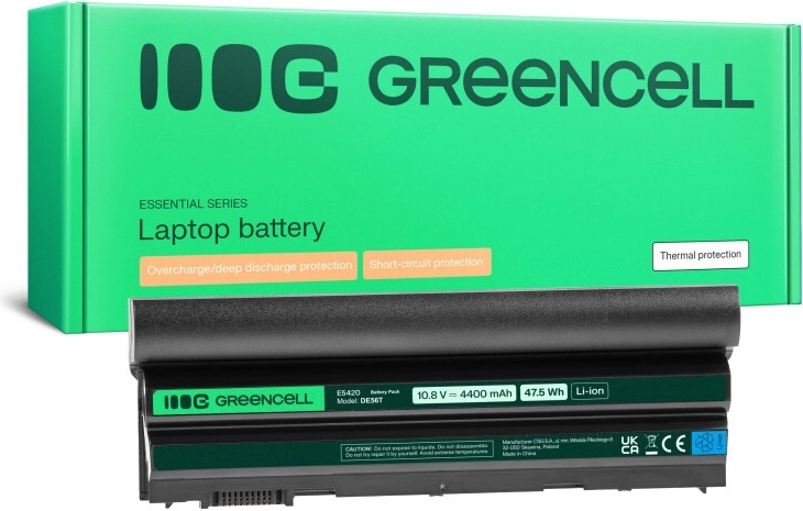 Batería Green Cell para Dell E5520 11,1 V 6600 mAh
