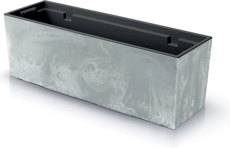 Jardinera URBI Case efecto hormigón con inserto 77 cm