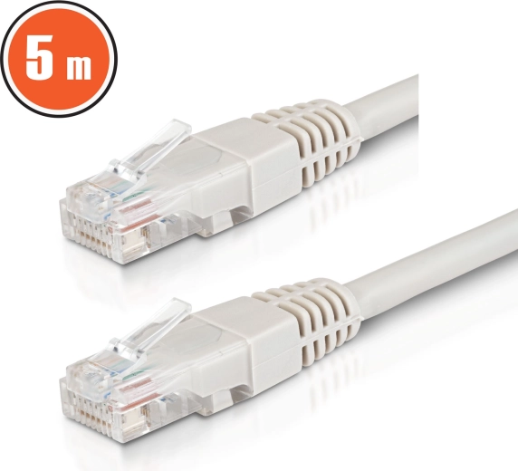 Cable de red de conexión UTP CAT6 CCA de 5 m, gris