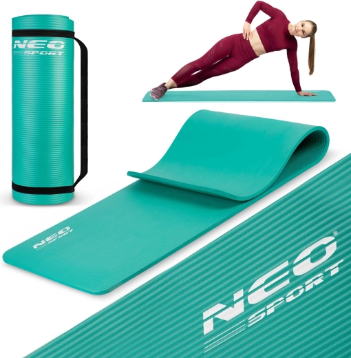Esterilla de ejercicio de neopreno 183 × 60 cm NEO-SPORT turquesa