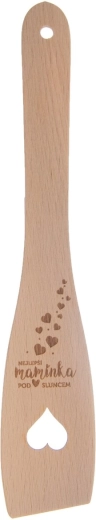 Espátula de cocina de madera recta 30 cm «LA MEJOR MAMÁ»