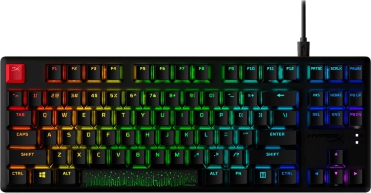 Teclado mecánico gaming TKL HyperX Alloy Origins Core PBT HX Blue