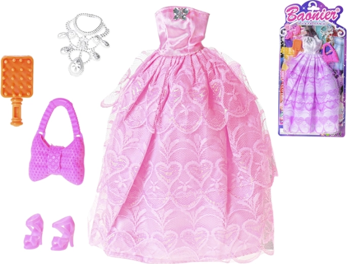 Vestido para muñeca con accesorios - 1 pieza