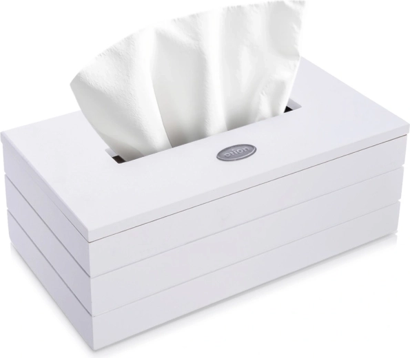 Caja blanca para pañuelos de papel 25 × 13,5 × 9 cm