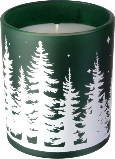 Vela aromática en vaso de vidrio Árbol de Navidad 8 × 9 cm, 206 g