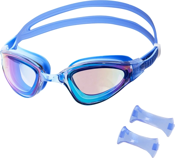Gafas de natación NILS Aqua azules con espejo arcoíris