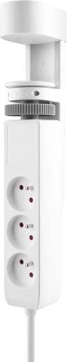 Solight regleta de sobremesa portátil con fijación 3× 230 V + USB-A y 2× USB-C PD, 2 m, blanca