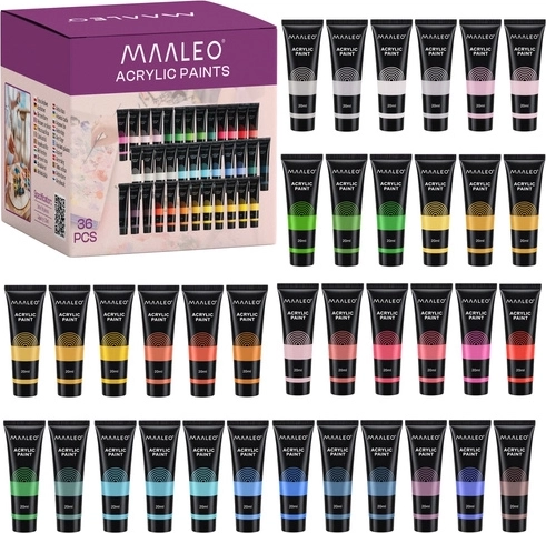 Pinturas acrílicas Maaleo 36 × 20 ml