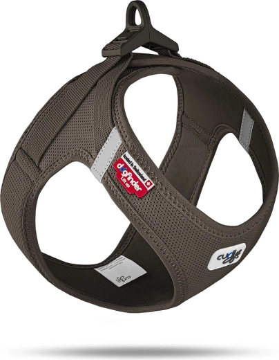 Arnés Curli para perros con hebilla Air-Mesh marrón, talla XL (12–18 kg)