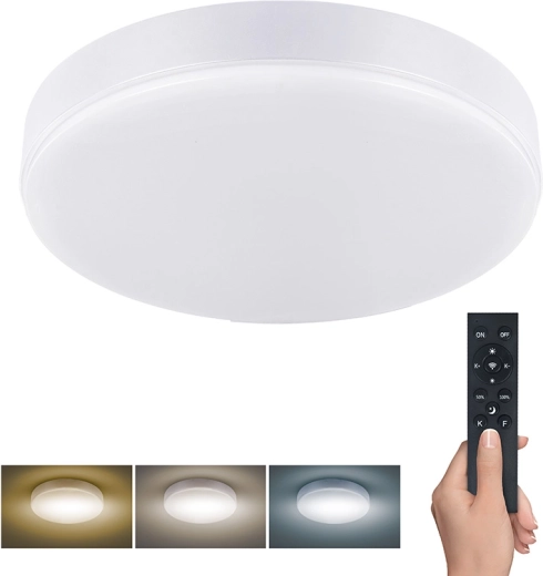 Lámpara LED de techo y pared Solight Lecce con mando a distancia 50 W, 3000 lm, 40 cm, CCT, regulable, blanca