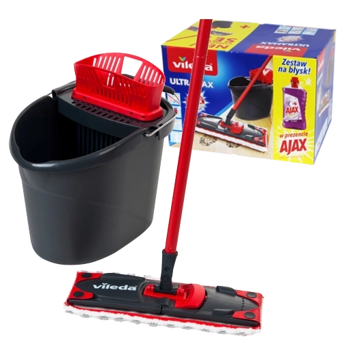 Vileda Ultramax, set de fregona y cubo con escurridor