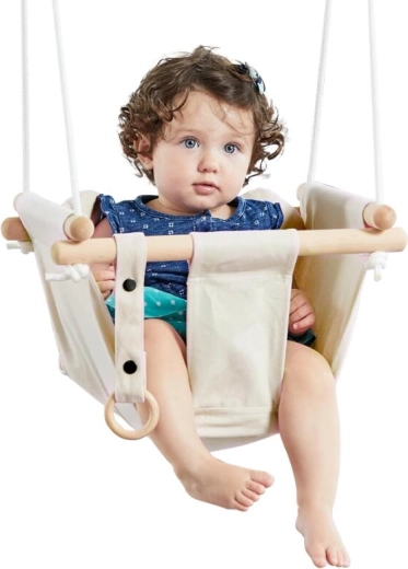 Columpio textil infantil 2Kids Toys de 100 % algodón – Beige