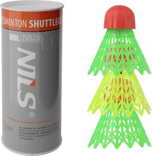 Volantes de crossminton con LED NILS NBL6593 – 3 uds