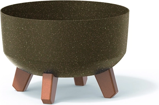 Maceta Gracia Low Eco Wood 38 cm – café