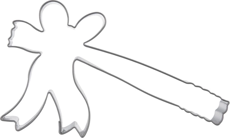 Cortador de acero inoxidable con forma de fusta de Pascua