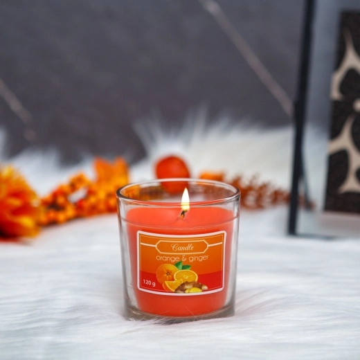 Vela aromática con fragancia de naranja y jengibre 120 g