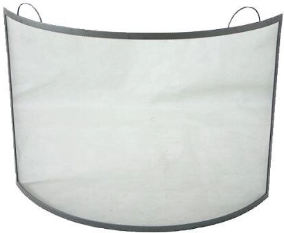 Pantalla para chimenea 66 × 66 cm de acero negro