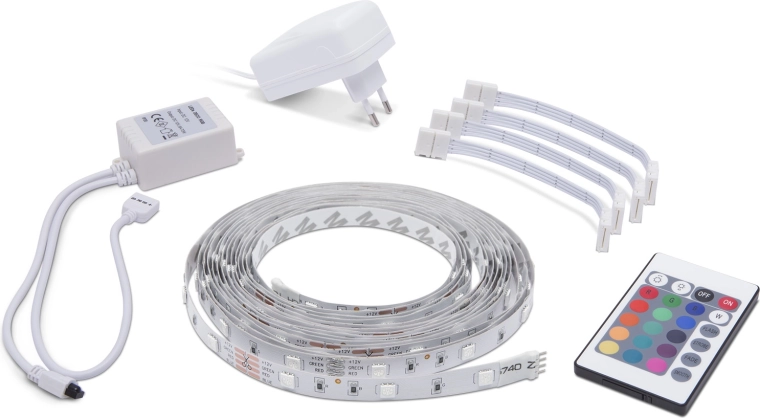 Tira LED RGB de 5 m con mando a distancia