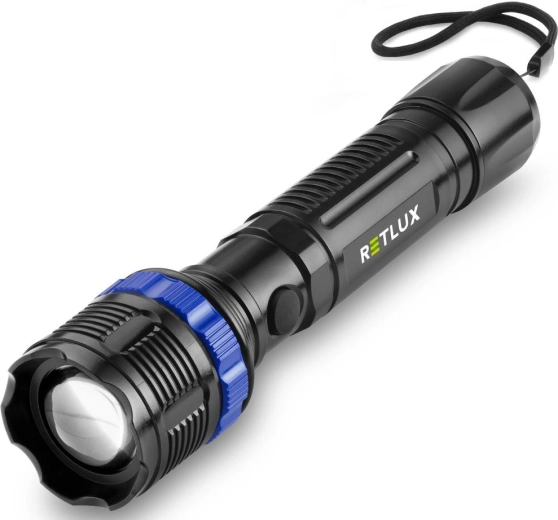 Linterna LED Retlux con función de zoom