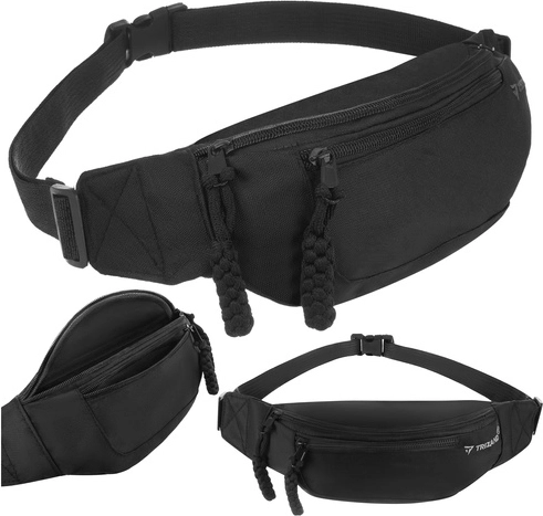 Riñonera deportiva para correr Trizand – negra, 2 l