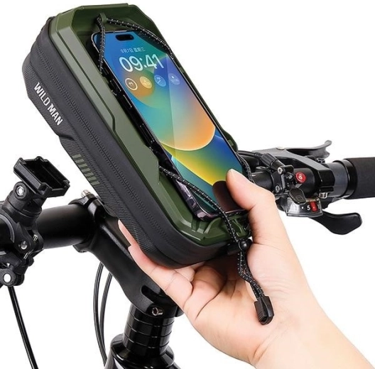 Bolsa Wildman para el cuadro de la bicicleta con soporte para teléfono GX330 negra
