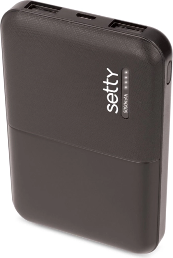 Powerbank Setty 5000 mAh negra