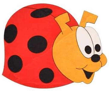 Decoración de madera mediana Mariquita