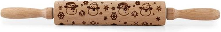 Rodillo de madera con relieve TORO copo de nieve 19 cm