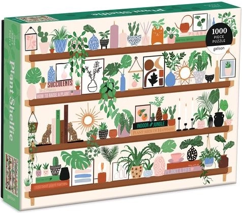 Puzzle Galison Estantería con plantas, 1000 piezas