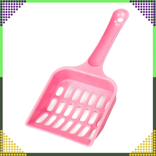 Pala rosa para arena de gato