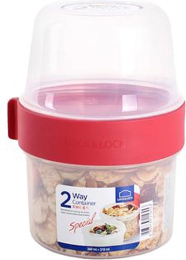 Fiambrera de alimentos de dos compartimentos Lock&Lock 2 en 1 670 ml