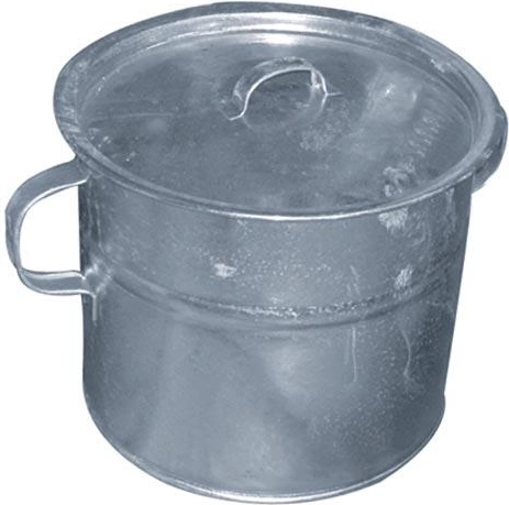 Escaldador galvanizado de 20 l con tapa