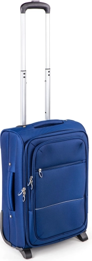 Maleta textil de viaje 48 l con ruedas azul 56 cm