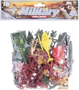Soldados en bolsa: set de figuras con tanque, helicóptero y accesorios