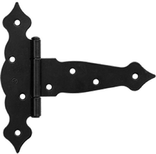Bisagra triangular decorativa 125 × 40 × 160 mm, lacado en polvo negro