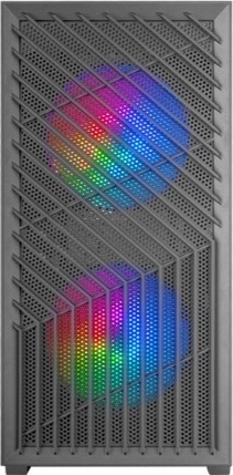 Caja de ordenador MARS MC‑Vortex mATX, 3× ventilador FRGB