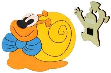 Imán decorativo de madera caracol