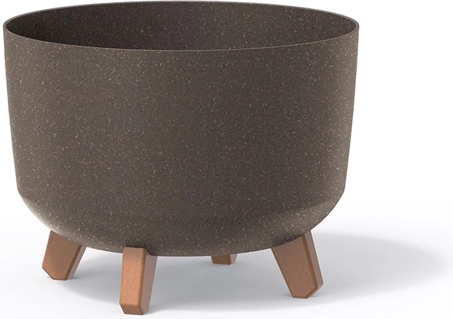 Maceta con patas Gracia Standard Eco Wood 34 cm – café