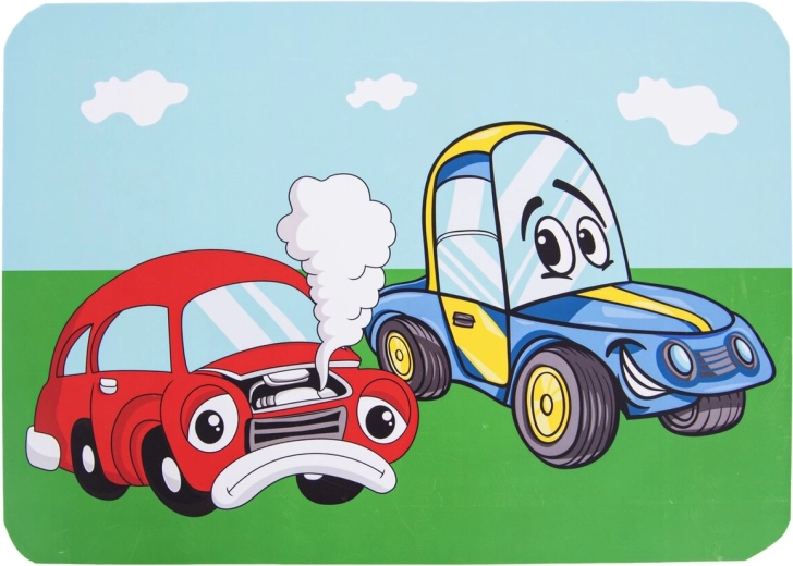 Mantel individual infantil de plástico coche 35 × 25 cm