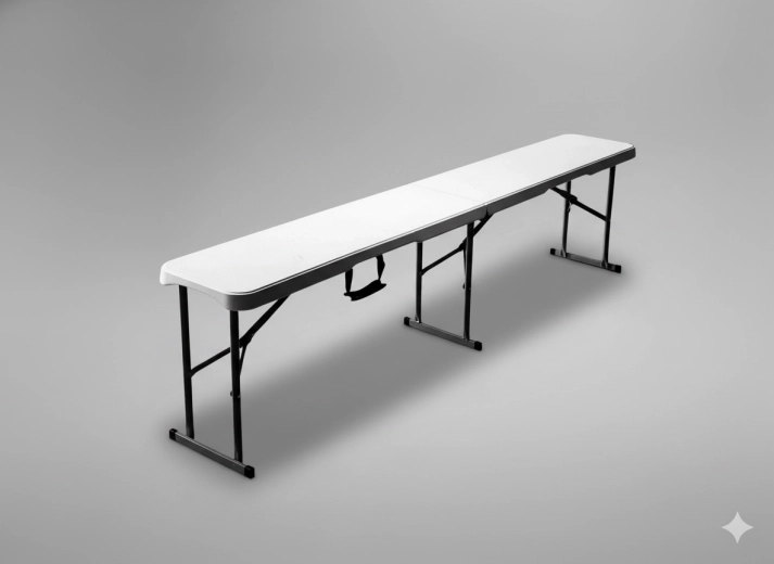 Banco plegable para turismo y catering 180 × 28 × 43,5 cm