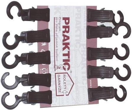 Pinza para sujetar tela, de plástico, marrón (paquete de 10 uds.)